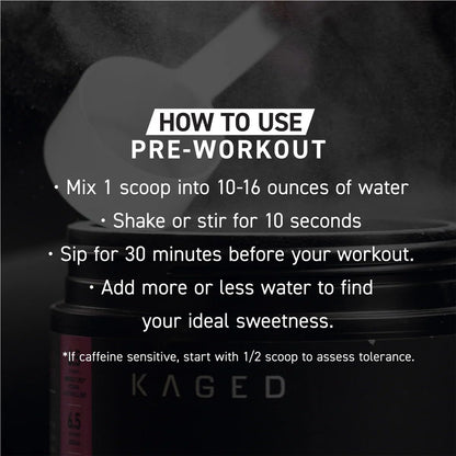 Kaged Original Pre Workout Powder | Fruit Punch | Pre-Workout with Creatine, Beta Alanine, L-Citrulline, BCAAs | 274 mg Caffeine | Pre Supplements for Men & Women | 20 Servings