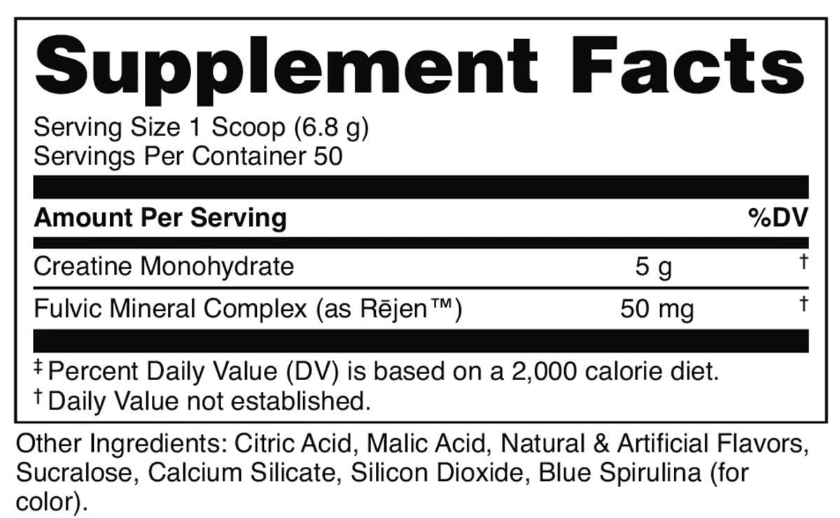 Bucked Up Pure Micronized Creatine Monohydrate for Women and Men - Easy to Mix and Unflavored - 5G Per Serving - 50 Servings - 250 Grams Per Container