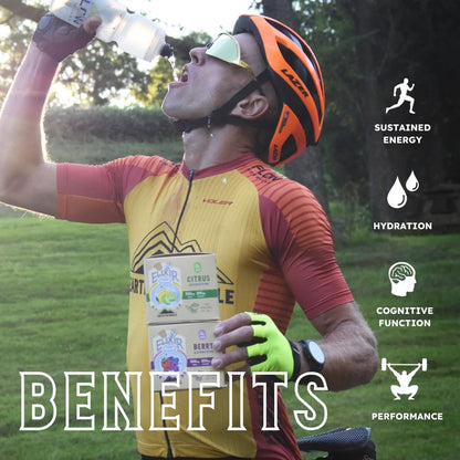 Earth Fed Muscle Elixir Electrolyte Powder Packets - Berry Flavor with Himalayan Sea Salt - Sugar Free, Stevia Sweetened - 3X Electrolytes - 30 Single Serve Hydration Drink Mix Sticks