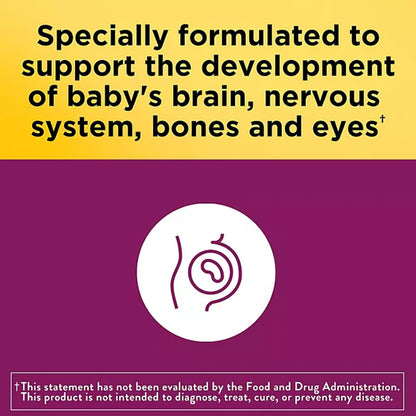 Nature Made Prenatal with Folic Acid + DHA, 200mg Prenatal Vitamin and Mineral Supplement for Daily