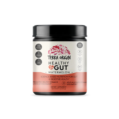 TERRA ORIGIN Healthy Gut Powder (Berry Flavor) |30-Servings with L-Glutamine, Zinc, Glucosamine, Slippery Elm Bark, Marshmallow Root and More!