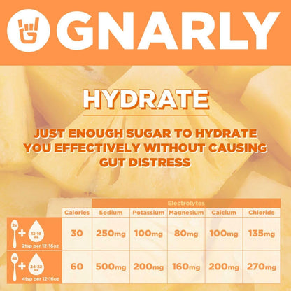 Gnarly Nutrition Hydrate Orange Pineapple (14.10oz) Fuel2O Limeade - (25 Serv) Bulk Bag (25.57oz)