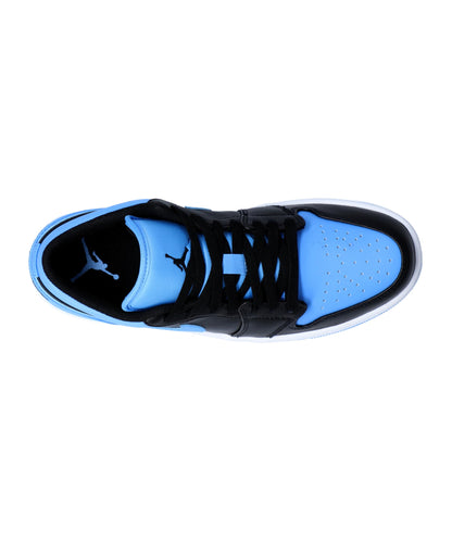 Nike Men's Air Jordan 1 Low Sneaker, Black Black Blue University, 13 US