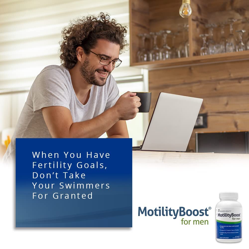 MotilityBoost for Men, Male Fertility Supplement – For Motile Strength - Prenatal For Him, Includes