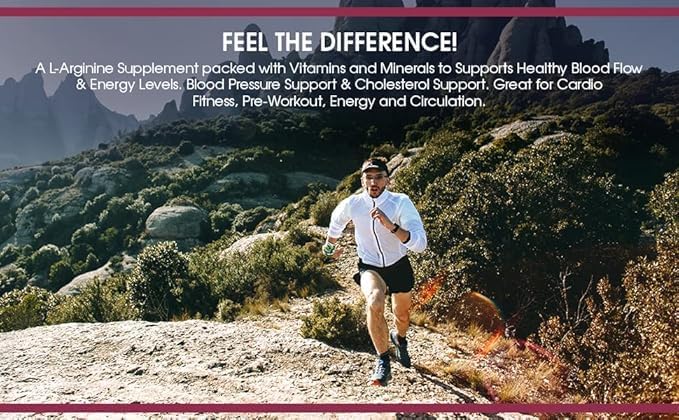 Cardio 911® Nitric Oxide Heart & Circulation Support - 5000mg L-Arginine & 1000mg L-Citrulline - Mixed Berry, 30 Servings Powder, 363 Grams - CoQ10 Beet Root - High Potency Cardiovascular Formula