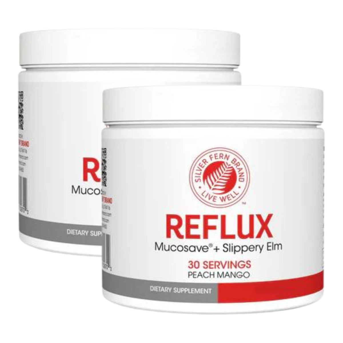 Silver Fern Reflux Digestive Supplement Each Tub = 30 Scoops = 30 Servings | Mucosal Support for Acid Issues - with Mucosave FG and Slippery Elm Bark (1 Tub)