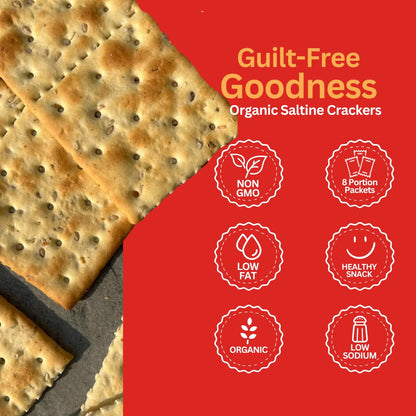 Suzie's Organic Premium Saltines Salt & Extra Virgin Olive Oil - 8.8 oz - 2 pc
