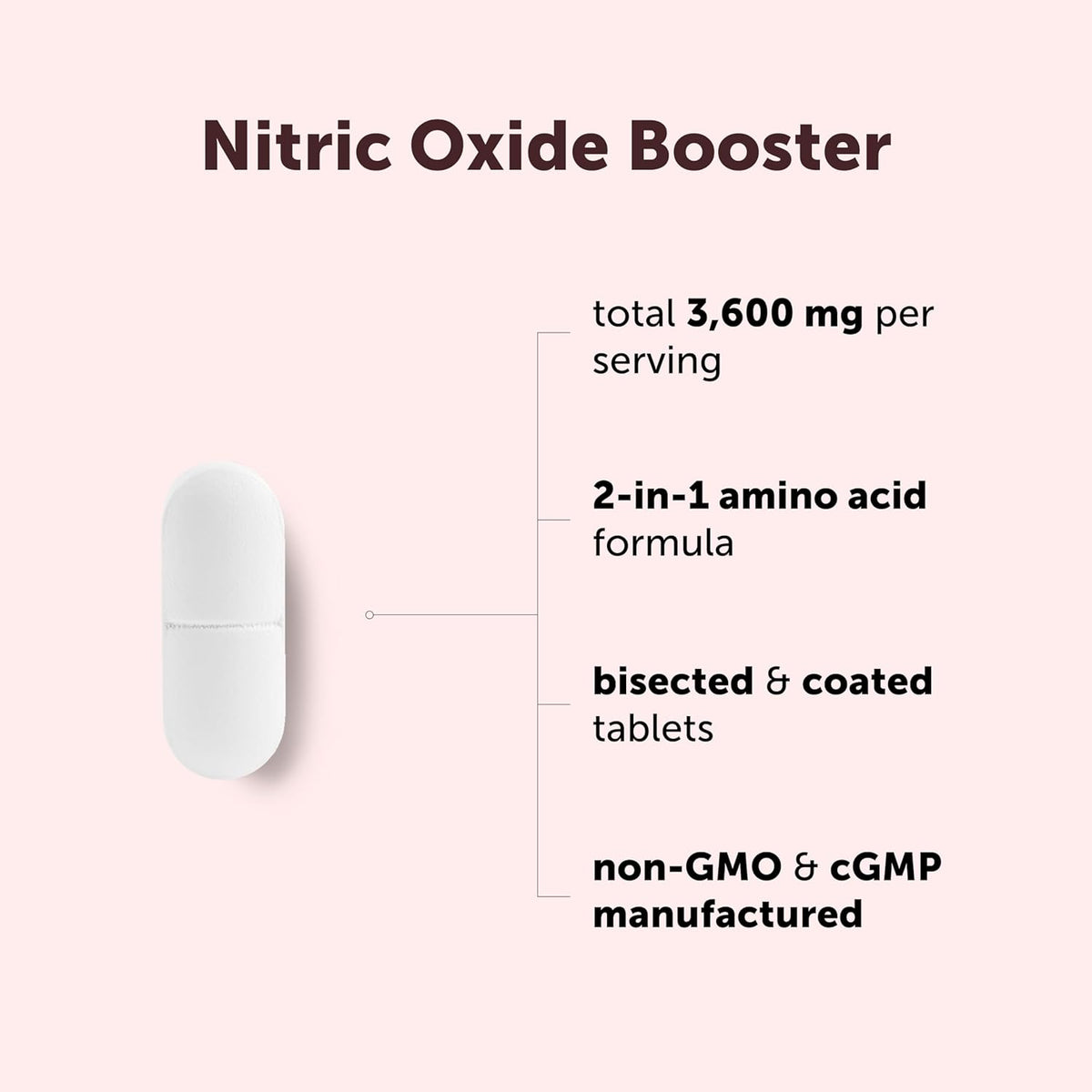 Micro Ingredients Nitric Oxide Supplement for Men & Women 3,600mg Per Serving, 240 Bisected Tablets | L-Arginine + L-Citrulline Amino Acid Complex | Pre-Workout, Caffeine-Free | Non-GMO, Gluten Free