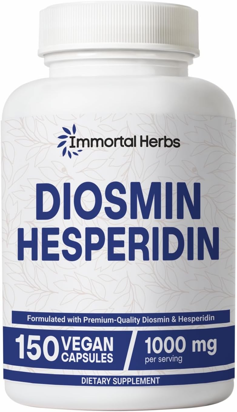 Diosmin Hesperidin 1000mg Complex, 150 Capsules, Citrus Bioflavonoids Rich Fruit Extract, 100% Vegetarian, Non-GMO & Gluten Free Diosmin Supplement with Max Strength