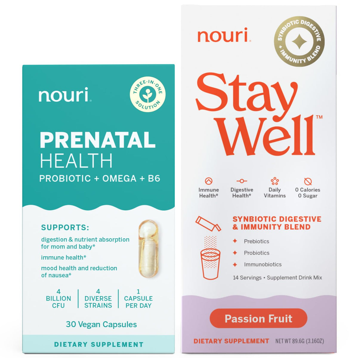Nouri Prenatal Health & StayWell Passion Fruit Bundle