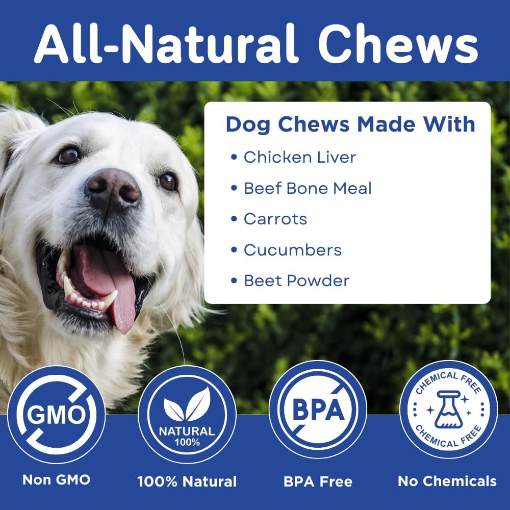 Collagen & Bone Broth for Dogs – Hip + Joint Support, Gut Health for Hair, Skin & Nails – with Glucosamine, MSM, Chondroitin, Turmeric – Natural Treats Made with Real Chicken & Beef