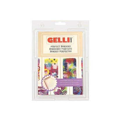 Gelli Arts 5"x7" Clear Perfect Borders Combo Pack - Gel Plate Plus Placement Tool, Monoprinting & Printmaking Supplies for Arts & Crafts