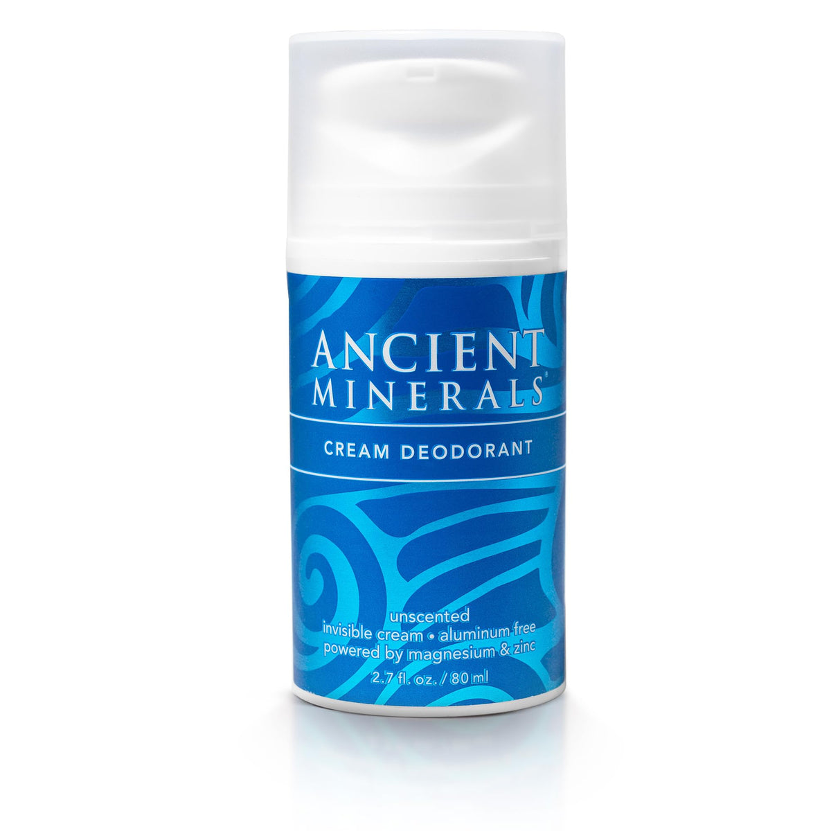 Ancient Minerals Deodorant Cream, Aluminum-Free, Eucalyptus & Mint, 2oz | Magnesium, zinc & vitamin E. Vegan, 24-hour odor protection, Eucalyptus & Mint scent. 2 oz.