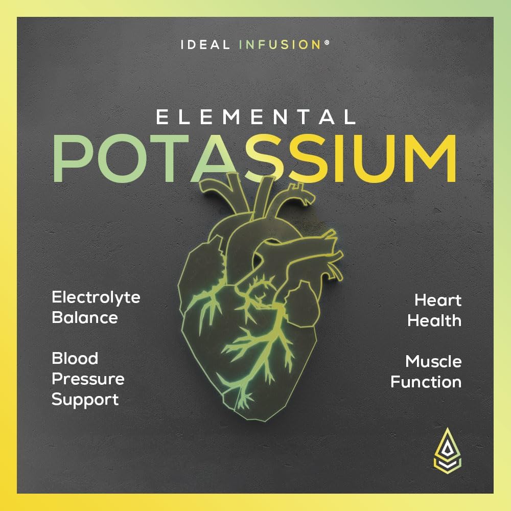 High Potency Potassium Citrate 1400mg – Potassium Supplement for Electrolyte Balance, Heart, Muscle & Nerve Function – Elemental Potassium 500mg – Vegan – 240 Capsules