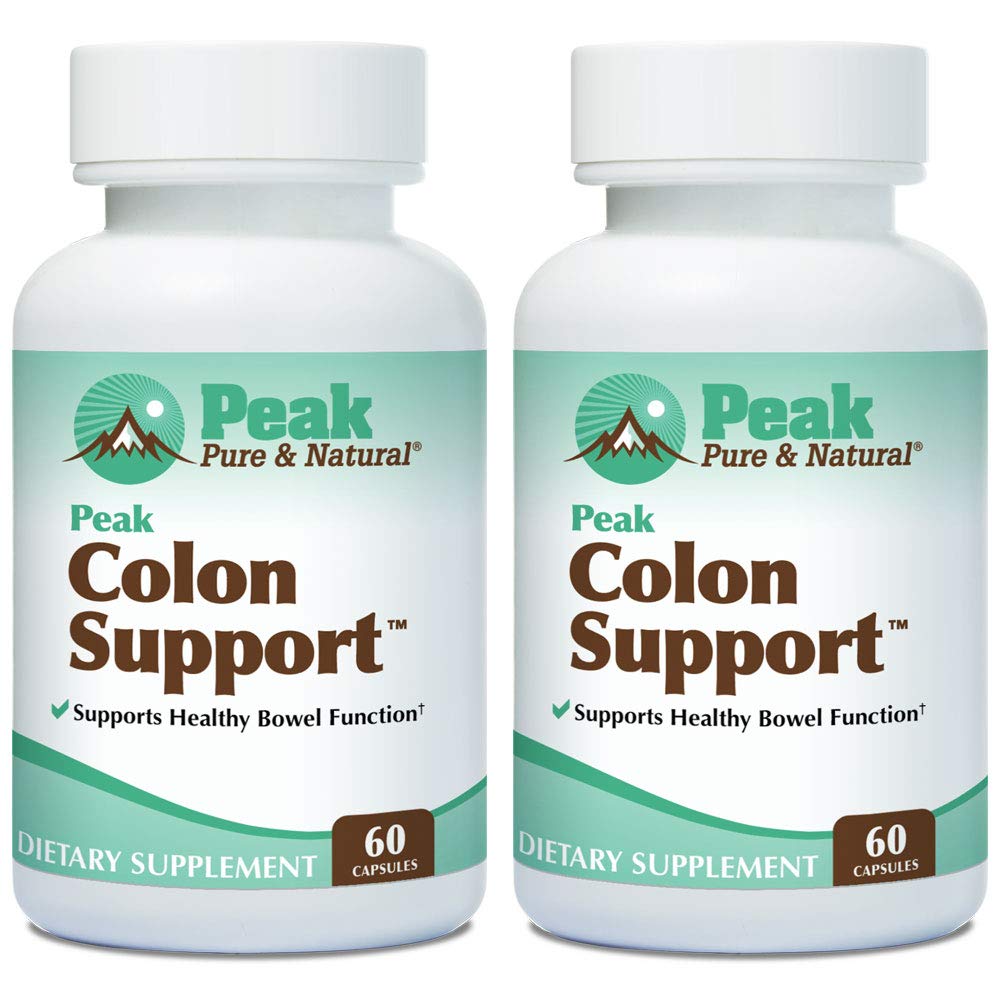 Peak Pure & Natural Colon Support - Colon Cleanse and Detox Supplement for Digestive Health - Gut Health Support with Inulin and Senna Leaf Extracts - with Fiber, Prebiotics, and Probiotics - 1 Pack