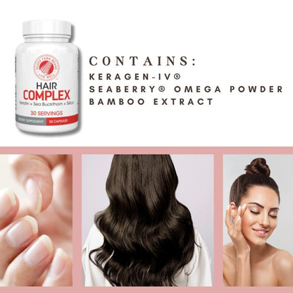 Silver Fern Hair Complex - Hair Supplement for Promoting Healthy Hair | Each Bottle Contains a 30-Day Powder Supply - 1 Bottle