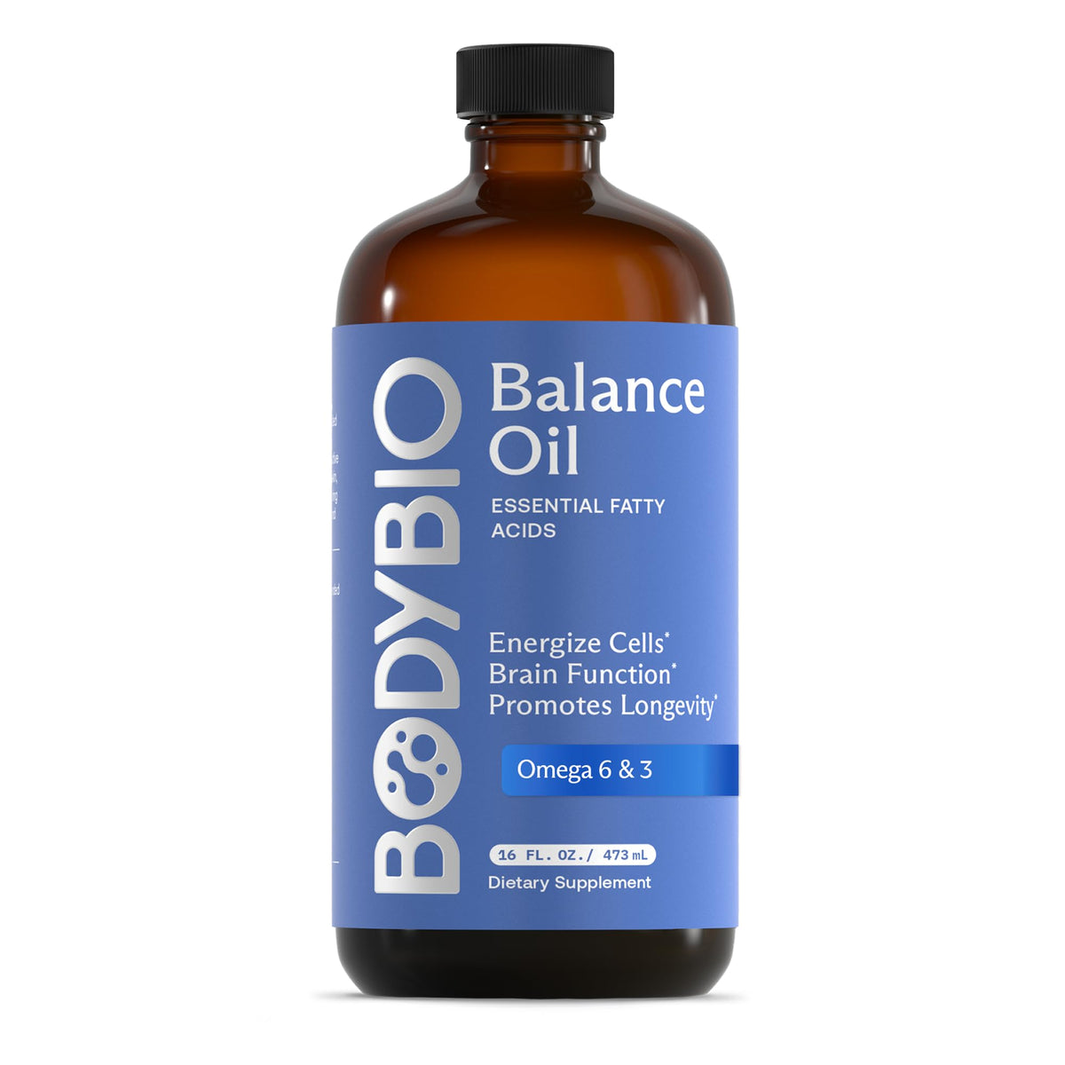 BodyBio Balance Oil - Essential Fatty Acids for Brain, Skin, & Mood | Cold-Pressed Omega 3 & 6