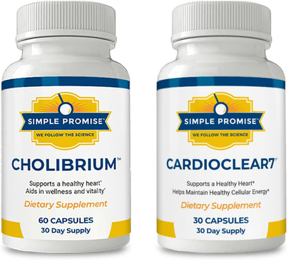 Cholibrium and CardioClear7 Bundle - Daily Energy - Mushroom Complex, CoQ10 | Mushroom-CoQ10 Pair, For Steady Daily Vitality, With Cordyceps and Shilajit, Three Capsules Daily, 30 Day Supply, Vegan