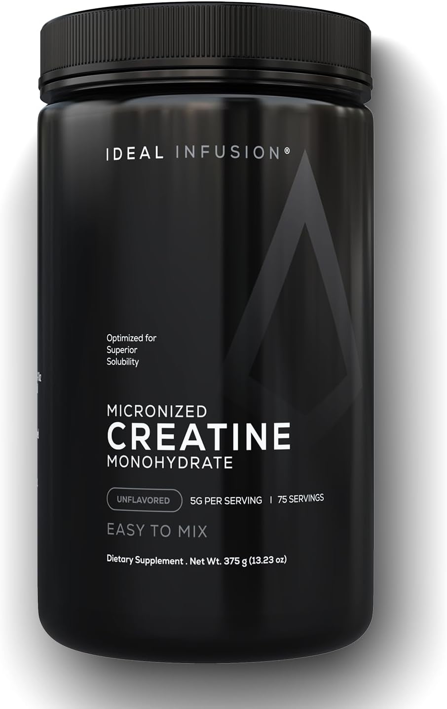 Pure Micronized Creatine Monohydrate: OptiCreatine Instant Mix Ultra Fine Powder - Supports Muscle Strength, Cellular Energy & Brain Function - No Grit or Clumps, Unflavored, 75 Servings, Vegan
