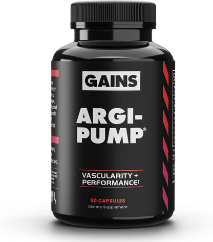 Gains in Bulk L-Arginine Amino Acid Supplement, 90 Capsules