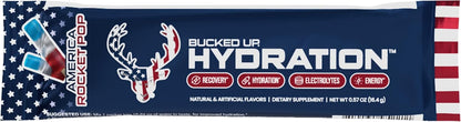 Bucked Up Hydration - Rocket Pop | Electrolyte and Hydration Powder Drink Mix | 18 Packs (18 Servings)