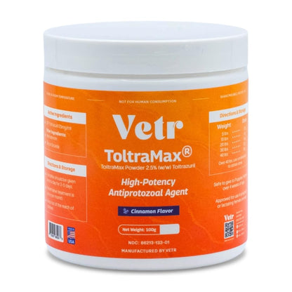 Vetr's Toltramax Toltrazuril Powder for Horses, Dogs, Cats, 100g (10.0%, Chicken)