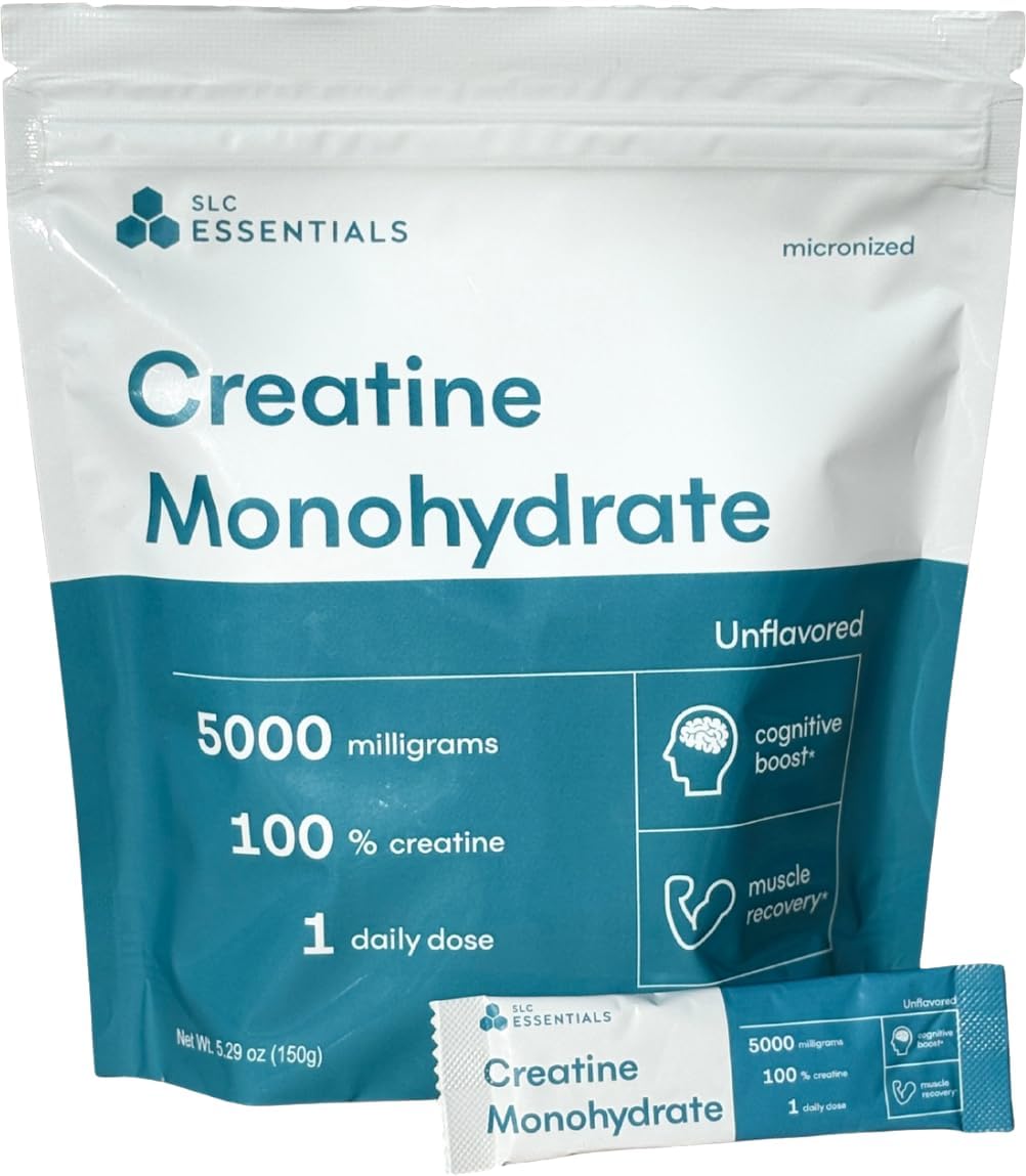 Creatine Monohydrate Powder | 100% Pure Micronized Creavitalis® | German-Made | Unflavored | Supports Muscle Strength, Recovery, & Cognitive Energy | 30 Count - 5g Stick Packs