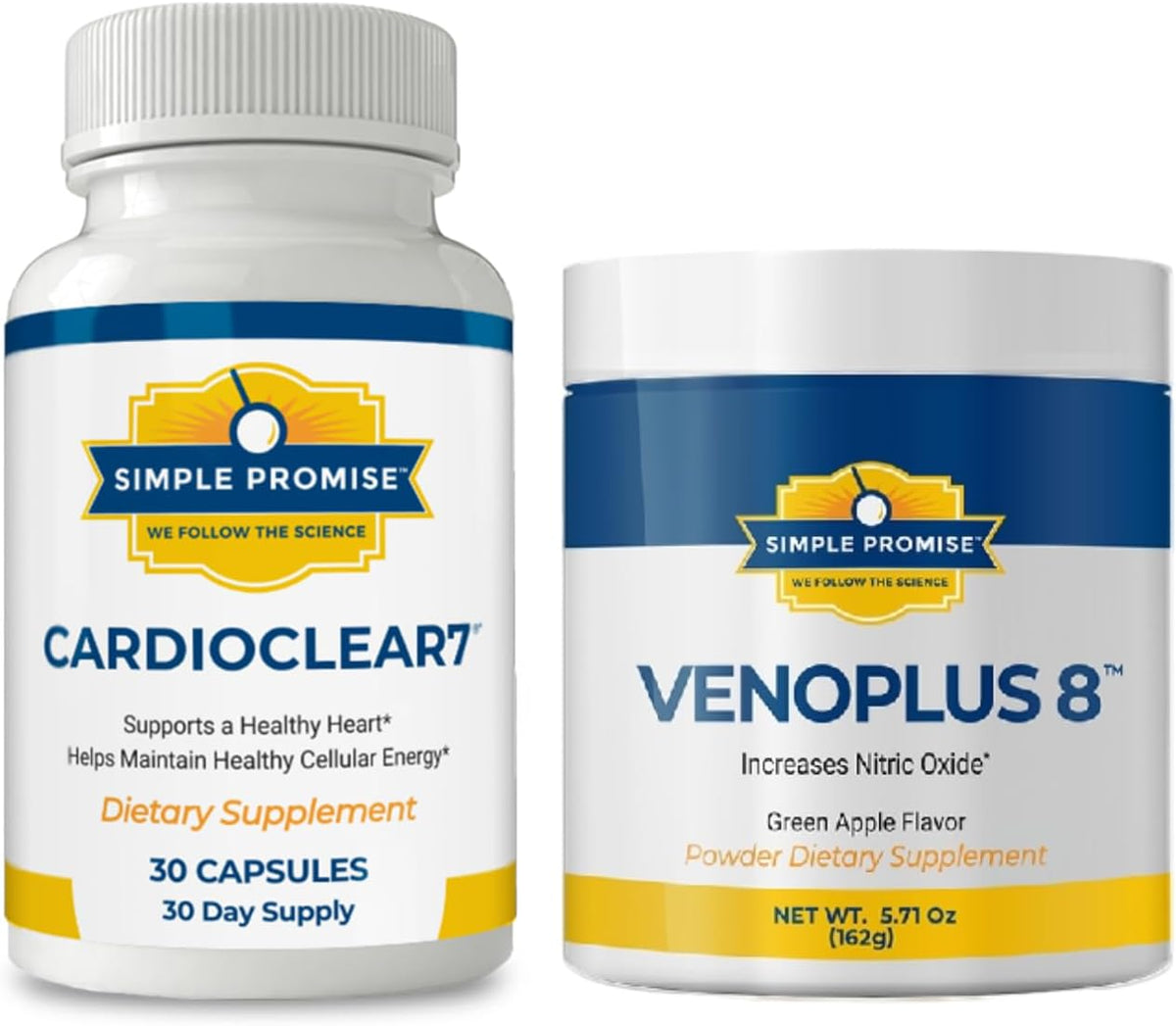 CardioClear7 and VenoPlus 8 Bundle - Circulation Support - CoQ10, Beet Root | Beet-CoQ10 Circulation Pair, For Healthy Blood Flow, With Shilajit and Vitamin K2, One Capsule Plus a Scoop