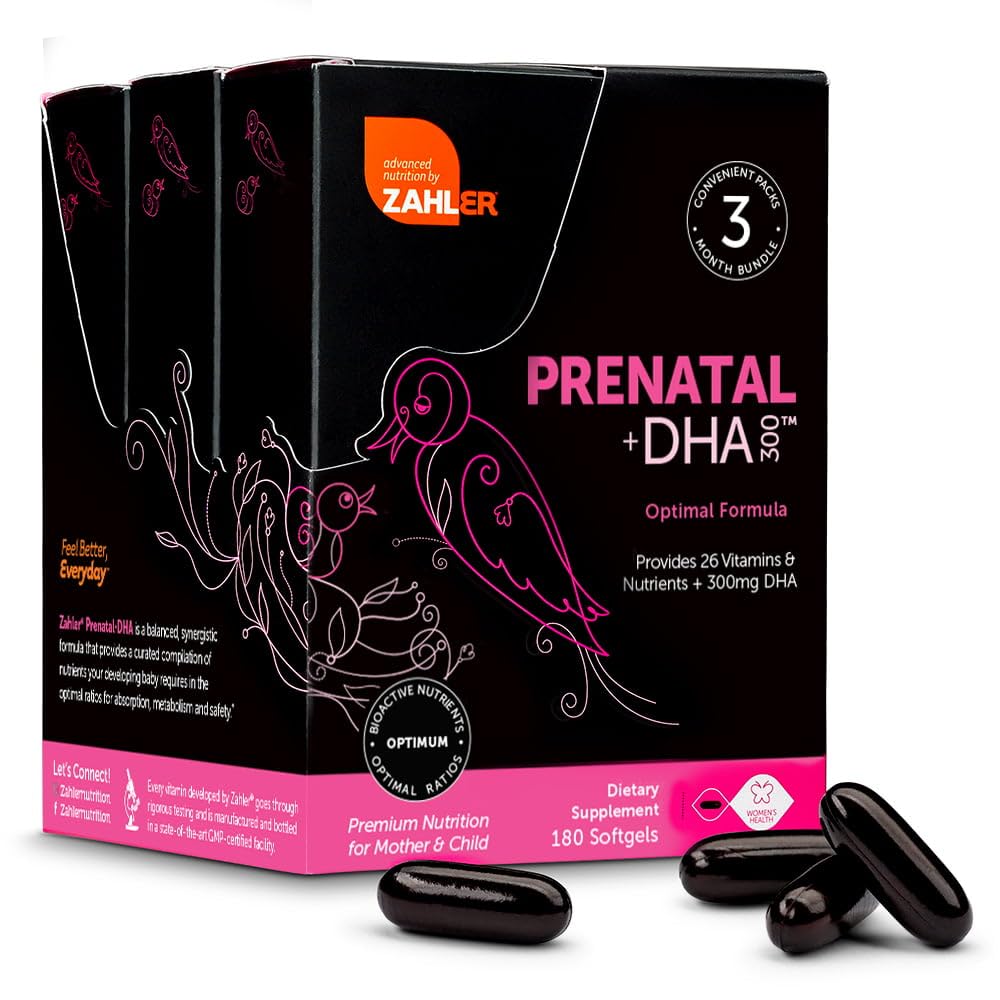YHN Prenatal DHA, Prenatal Vitamins for Mother and Child, Certified Kosher, 180 Count