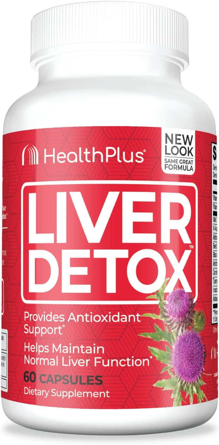 Health Plus Liver Cleanse Capsules, 60-Count | Herbal formula with milk thistle, dandelion and turmeric root; may support liver function and body's natural detox process