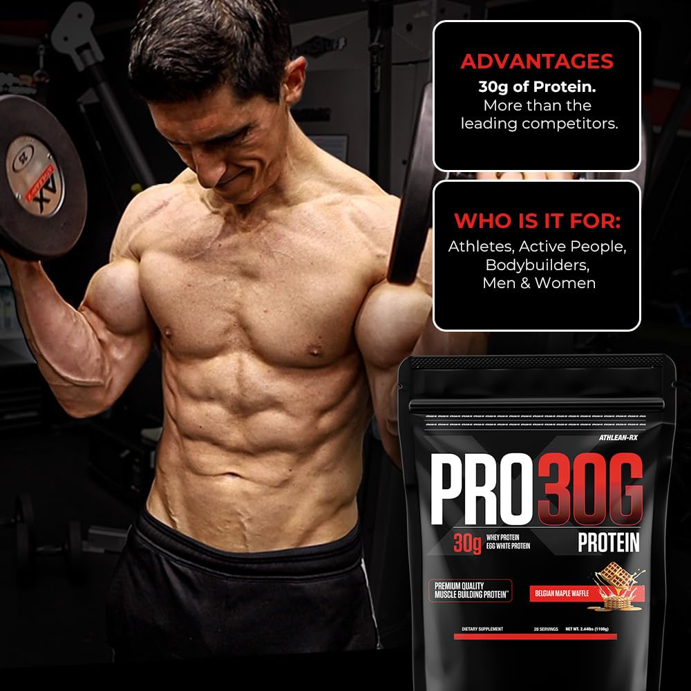 ATHLEAN-X PRO-30G, Premium Whey Protein Isolate Powder, French Vanilla Bean, Gluten-Free, Low Sugar, 30g of High Protein Powder for Muscle Recovery & Growth