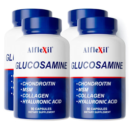 Glucosamine Plus Chondroitin Cream with MSM & Collagen, Supports Healthy Joints, Joint & Muscle Pain Relief, Improves Mobility, Fast Absorption, and Moisturizes Skin, 4 Oz.