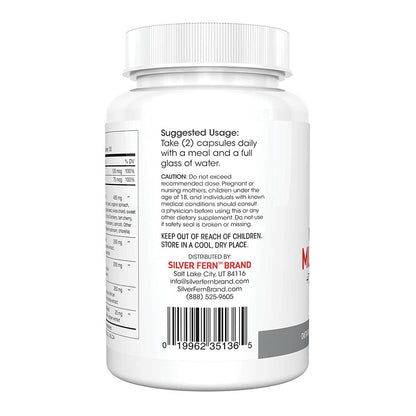 Silver Fern Whole Food Daily Multi Vitamin w/Trace Mineral Blend Supplement | 1 Bottle - 60 Vegicaps - 30 Day Supply - Natural, Non-GMO, Vegan, Men's & Women's Multivitamin - Zero Synthetics