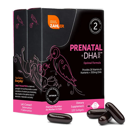 Zahler Prenatal Vitamin with DHA & Folate - DHA Supplements & Prenatal Multivitamin
