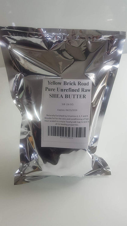Yellow Brick Road 100% Raw Unrefined Shea Butter-African Grade a Ivory 1 Pound (16oz)…