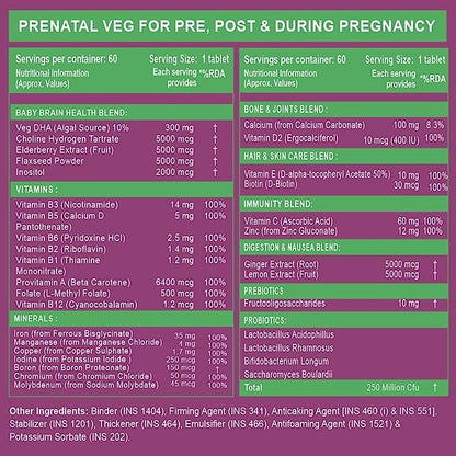 Multivitamin for Pregnancy with DHA 300mg Multivitamin for Women- 60 Tablets