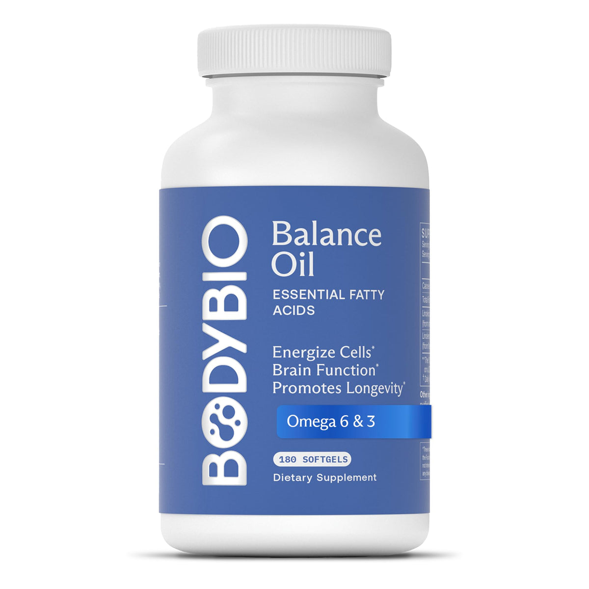 BodyBio Balance Oil - Essential Fatty Acids for Brain, Skin, & Mood | Cold-Pressed Omega 3 & 6