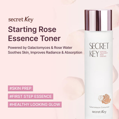 Starting Rose Galactomyces Essence Toner, Hydration & Glow (5.07 fl oz)