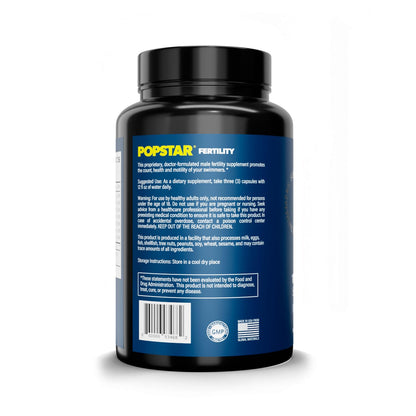 POPSTAR Fertility Supplement for Men - Doctor Formulated Men's Prenatal Vitamins