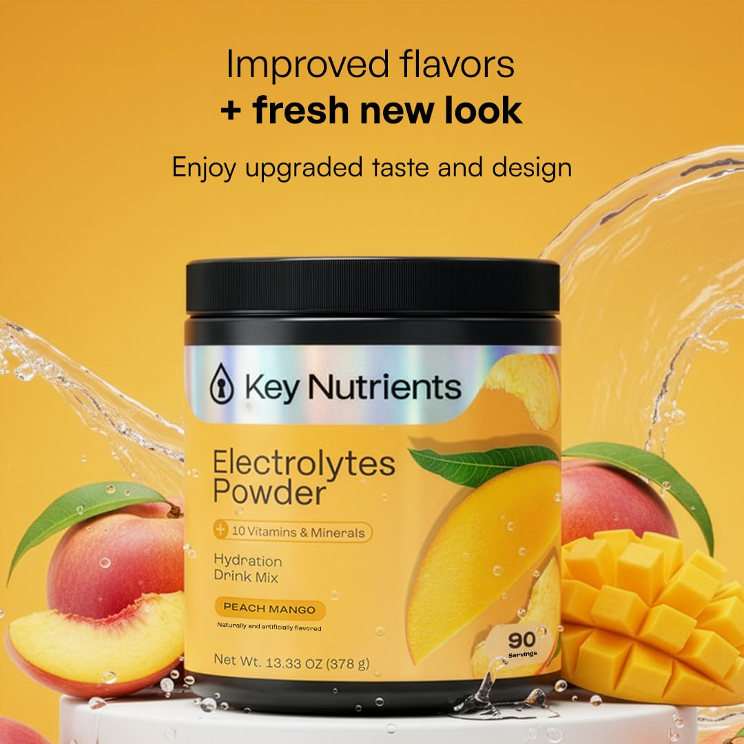 KEY NUTRIENTS Multivitamin Electrolyte Packets, No Sugar Variety Pack, 10Ct