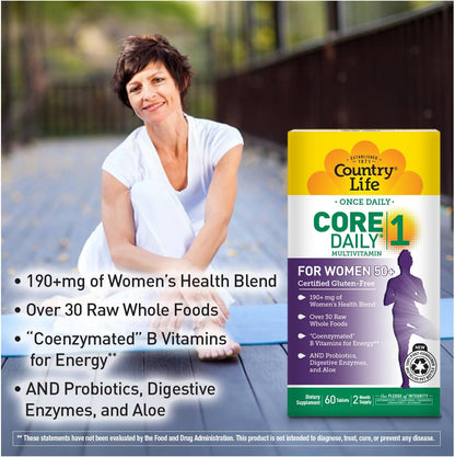 Country Life Core Daily-1 Women 50+ Multivitamin, 60 Tablets