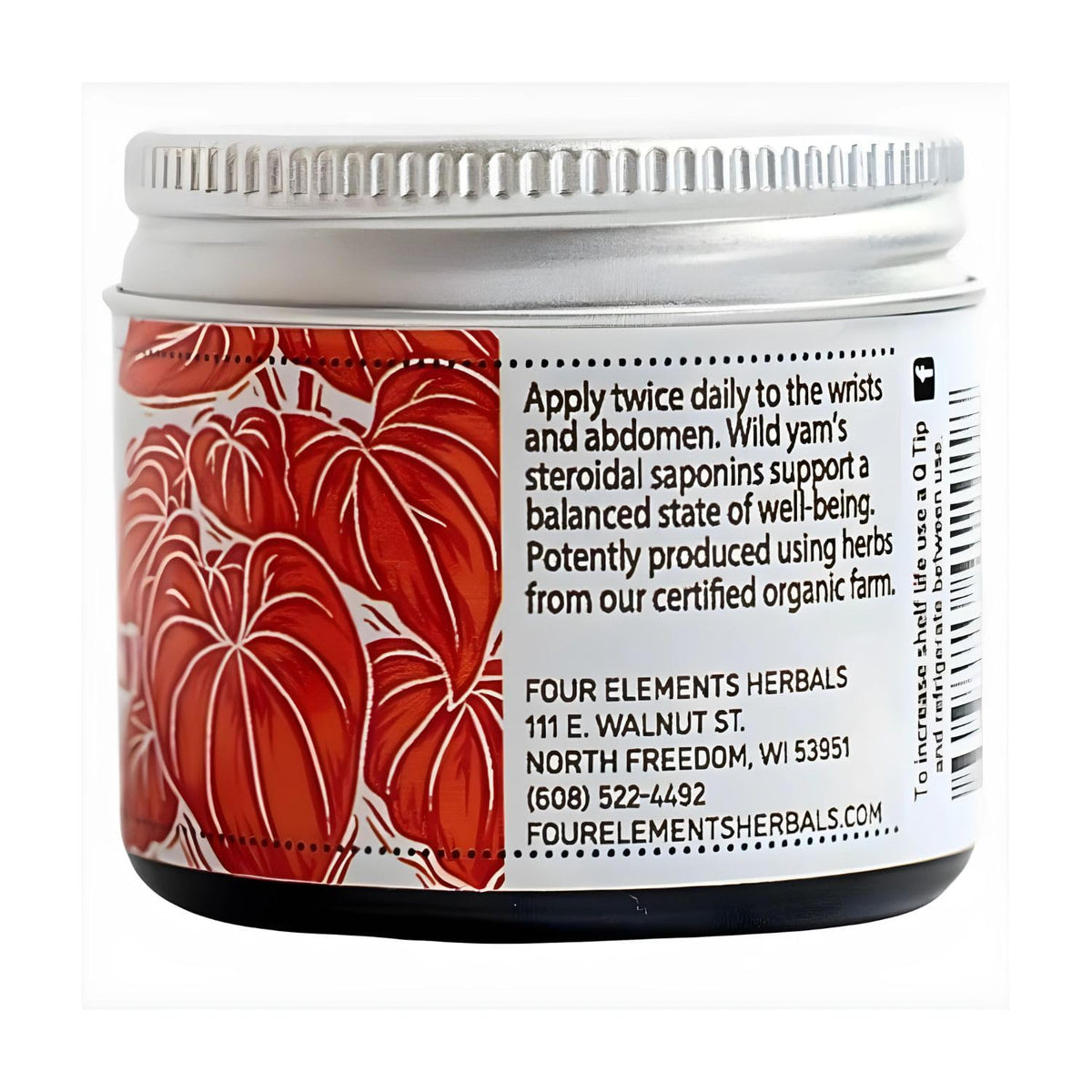 Four Elements 4E Wild Yam Organic Balancing Cream for Women -1st Place Winner