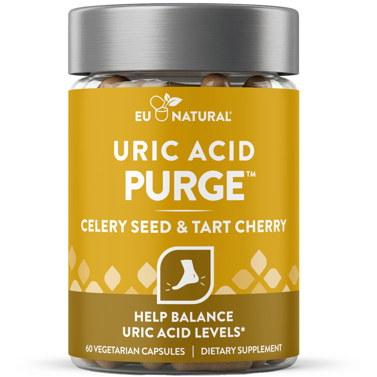 Eu Natural Purge Uric Acid Flush - Eat & Drink What You Want - Uric Acid Support for Joints & Mobility with Celery Seed
