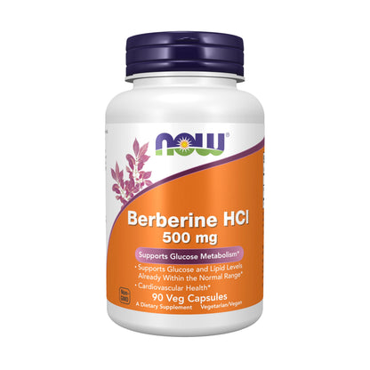 Now Supplements, Berberine HCL 500 mg, Supports Glucose Metabolism*, 90 Veg Capsules