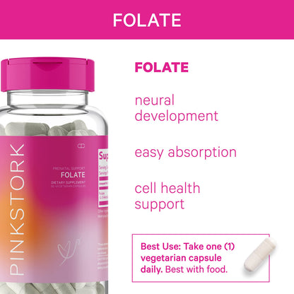 Pink Stork Ultimate Prenatal Vitamin Trio: Total Prenatal + Pro + Folate, Pregnancy Probiotic for Women