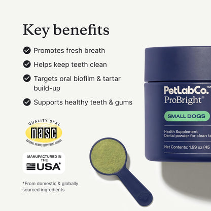 PetLab Co. – Fresh Breath Bundle: Dental Powder for an Effortless Deep Clean in 1 Scoop for Small Dogs & Dog Mouthwash to Support Overall Oral Hygiene - Easy to Use – Innovative Formulas