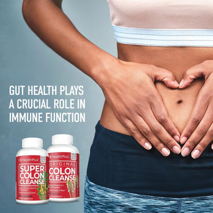Health Plus Super Colon Cleanse (240 Capsules/120 Servings) & Colon Cleanse (200 Capsules/33 Servings) Bundle