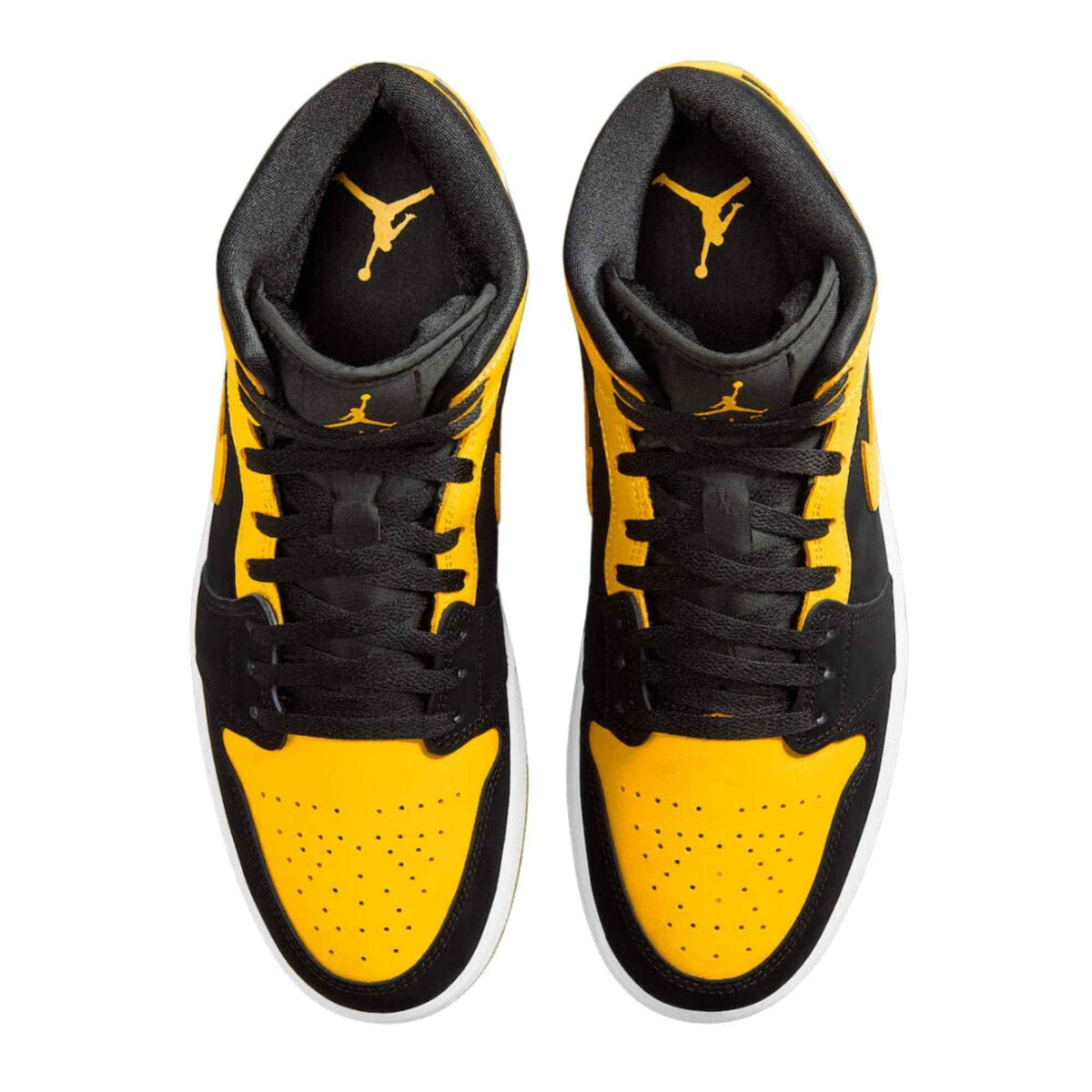 Men's Jordan 1 Mid SE Black/Varsity Maize-White (HJ6654 071) - 11