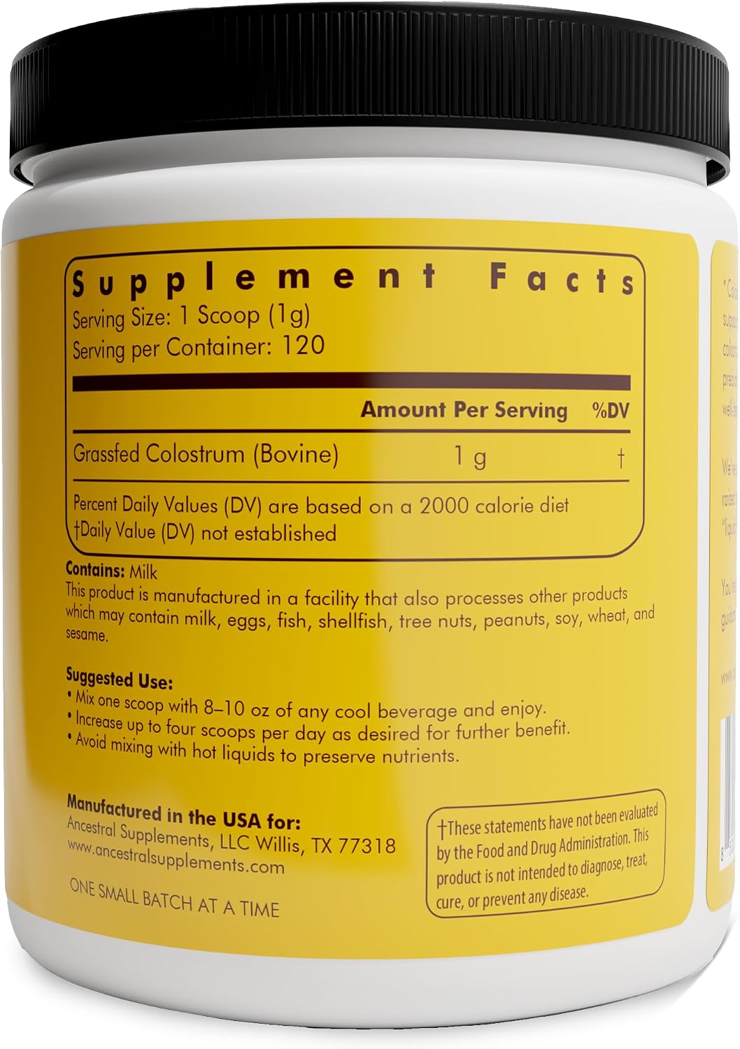 Ancestral Supplements Colostrum Bundle & Greens - Organic Superfood Greens & Reds Blend with Spirulina, Chlorella, Grass Fed Beef Organs, and Probiotics for Gut Health – Grass Fed, Pasture Raised MUL