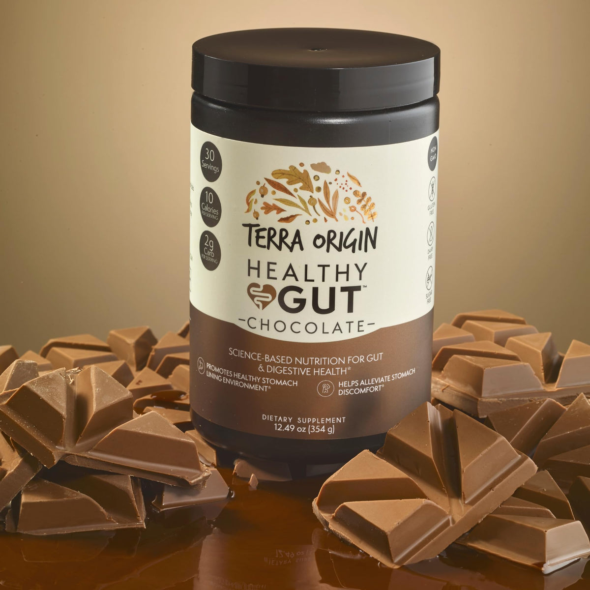 TERRA ORIGIN Healthy Gut Powder (Berry Flavor) |30-Servings with L-Glutamine, Zinc, Glucosamine, Slippery Elm Bark, Marshmallow Root and More!